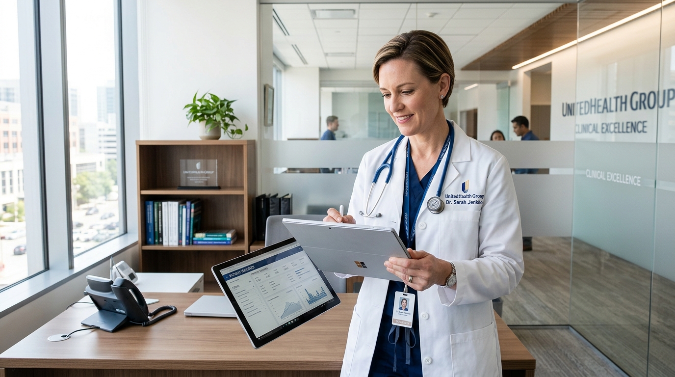 Physician accessing digital clinical detailing on MedRep 360